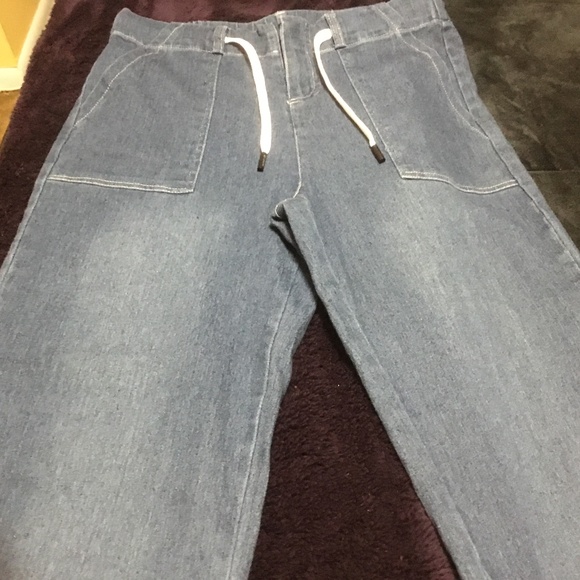 Women’s Jeans (Med) Drawn String Straight Leg - Picture 3 of 7